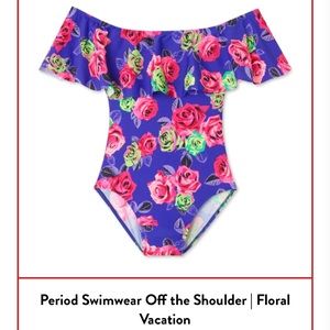 Ruby Love period ruffle bathing suit. size extra small.